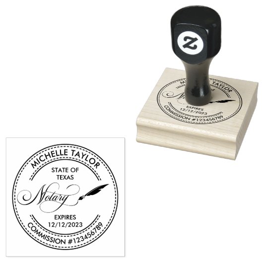 Notarisondertekenaar Professional Modern Rubb Rubberstempel (Gestempeld)