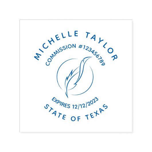 Notarisondertekenaar Professional Modern Rubb Zelfinktende Stempel (Design)