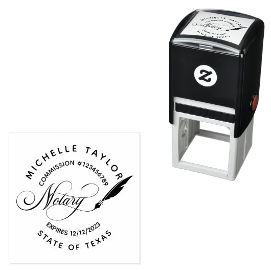 Notarisondertekenaar Professional Modern Rubb Zelfinktende Stempel (In situ)