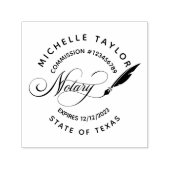 Notarisondertekenaar Professional Modern Rubb Zelfinktende Stempel (Design)