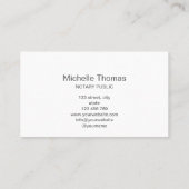 Notarisondertekenaar Professional roze foto Visitekaartje (Achterkant)