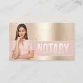 Notarisondertekenaar Professional roze foto Visitekaartje (Voorkant)