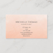 Notarisondertekenaar Professional roze foto Visitekaartje (Achterkant)