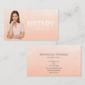 Notarisondertekenaar Professional roze foto Visitekaartje (Voorkant / Achterkant)