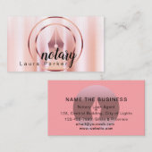 Notarisondertekenaar Roos Gold Driving Busin Visitekaartje (Voorkant / Achterkant)