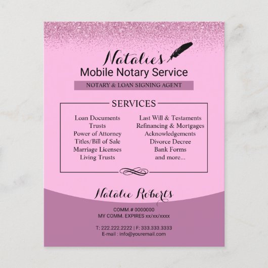 Notarisondertekenaar roze geldiger brochure (Voorkant)