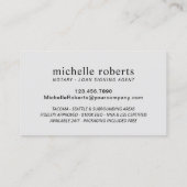 Notarisondertekenaar Silver Glitter Foto Visitekaartje (Achterkant)