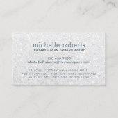 Notarisondertekenaar van de lening visitekaartje (Achterkant)