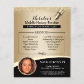 Notarisondertekenaar: zwart & goudfoto flyer (Voorkant)