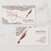 Notarisondertekenende agent Modern Agate Stone Visitekaartje (Voorkant / Achterkant)