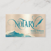 Notarisondertekenende agent Modern Blauwgroen Agat Visitekaartje (Voorkant)