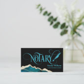 Notarisondertekenende agent Modern Blauwgroen Agat Visitekaartje (Staand voorkant)