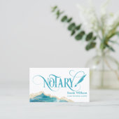 Notarisondertekenende agent Modern Blauwgroen Agat Visitekaartje (Staand voorkant)