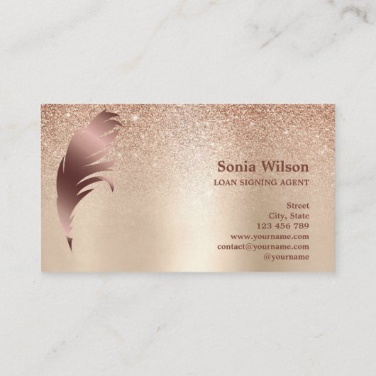 Notarisondertekenende agent Modern Professional Bu Visitekaartje (Achterkant)