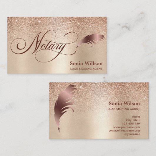 Notarisondertekenende agent Modern Professional Bu Visitekaartje (Voorkant / Achterkant)