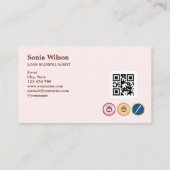 Notarisondertekenende agent Modern QR code Busines Visitekaartje (Achterkant)
