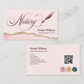 Notarisondertekenende agent Modern QR code Busines Visitekaartje (Voorkant / Achterkant)