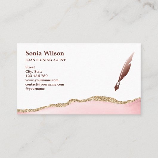 Notarisondertekenende agent Modern QR code Busines Visitekaartje (Achterkant)