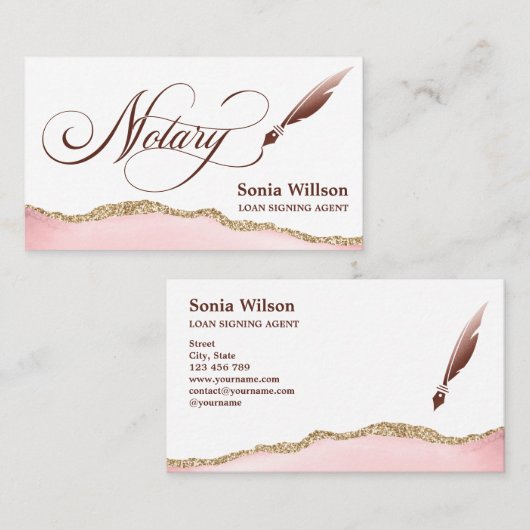 Notarisondertekenende agent Modern QR code Busines Visitekaartje (Voorkant / Achterkant)