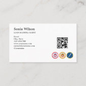 Notarisondertekenende agent Modern QR-code Visitekaartje (Achterkant)