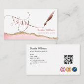 Notarisondertekenende agent Modern QR-code Visitekaartje (Voorkant / Achterkant)