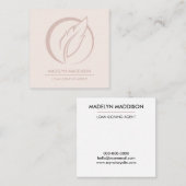 Notarisondertekenende agent Modern Roos Vierkante Visitekaartje (Voorkant / Achterkant)