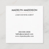 Notarisondertekenende agent Modern Roos Vierkante Visitekaartje (Achterkant)