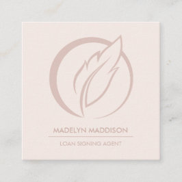 Notarisondertekenende agent Modern Roos Vierkante Visitekaartje