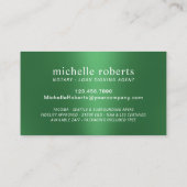 Notarisondertekenende agent Moderne groene Folie Visitekaartje (Achterkant)