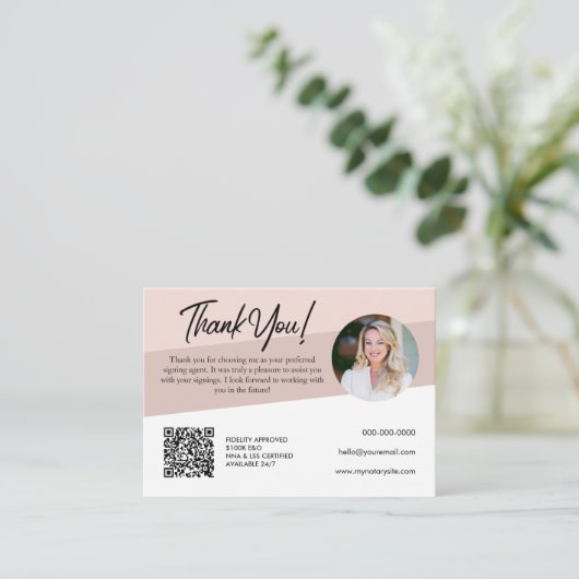 Notarispasta Roos Lening Ondertekening Notaris Har Visitekaartje (Staand voorkant)