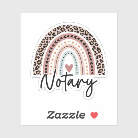Notarisregenboog, notaris sticker (Vel)