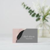 Notarisseer Quill Pen Roos Gold Visitekaartje (Staand voorkant)