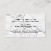 Notarisseer voor publieke leningen Quill Pen Marbl Visitekaartje (Achterkant)