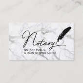 Notarisseer voor publieke leningen Quill Pen Marbl Visitekaartje (Voorkant)