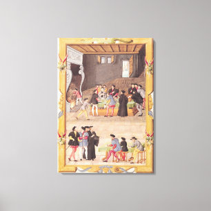 Notarissen en de secretarissen van de koning canvas afdruk