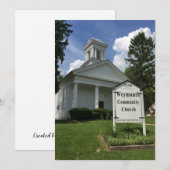 Notarissen van de Weymouth Community Church Bedankkaart (Voorkant / Achterkant)