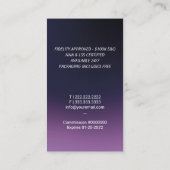 Notarisseur Logo Paars Visitekaartje (Achterkant)