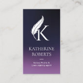 Notarisseur Logo Paars Visitekaartje (Voorkant)