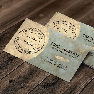 Notarisstempel  Bronze Visitekaartje