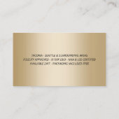 Notarisstempel Handtekening Modern Gold Visitekaartje (Achterkant)