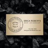Notarisstempel Handtekening Modern Gold Visitekaartje