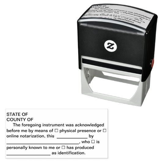 Notarisstempel met bevestiging  zelfinktende stempel (In situ)