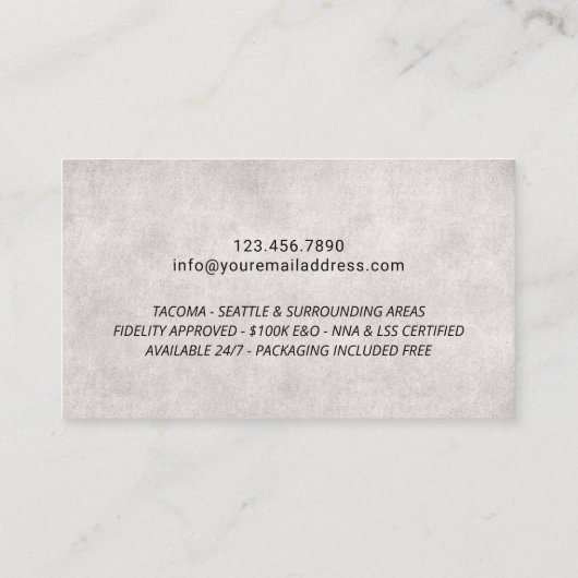 Notarisstempel  Ondertekenaar Visitekaartje (Achterkant)