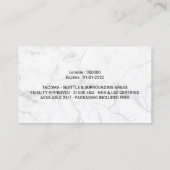 Notarisstempel Ondertekening agent Modern Marmer Visitekaartje (Achterkant)