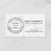 Notarisstempel Ondertekening agent Modern Marmer Visitekaartje (Voorkant)