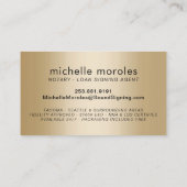 Notaristekenaar Elegant Typografie Gold Visitekaartje (Achterkant)