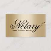 Notaristekenaar Elegant Typografie Gold Visitekaartje (Voorkant)