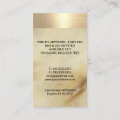 Notaristekenaar Gold Quill Agate Marmer Visitekaartje (Achterkant)