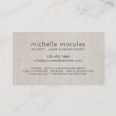 Notaristekenaar Gold Typografie Linen Visitekaartje (Achterkant)