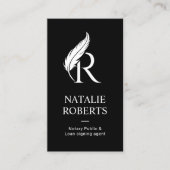 Notaristekenaar Logo zwart Visitekaartje (Voorkant)